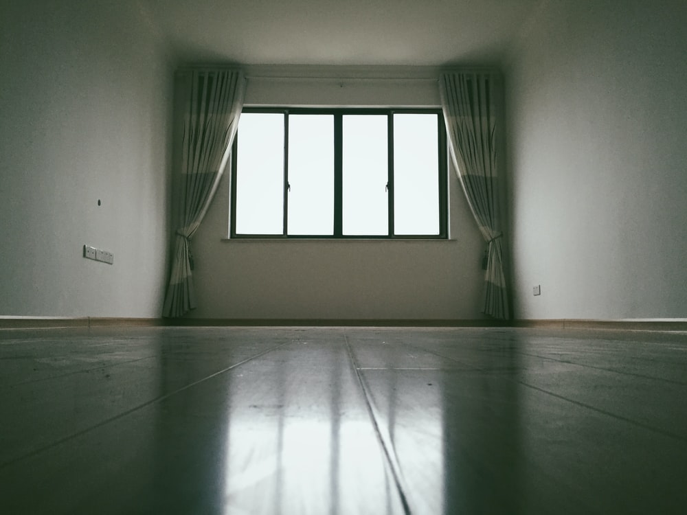 New floor coating inside an empty property